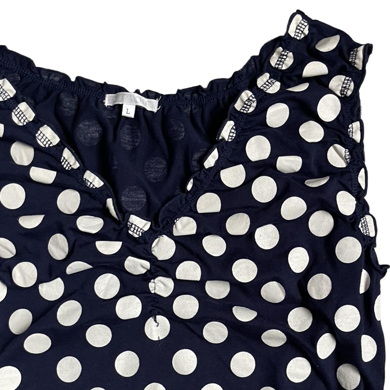 Navy Polka Dot Vest