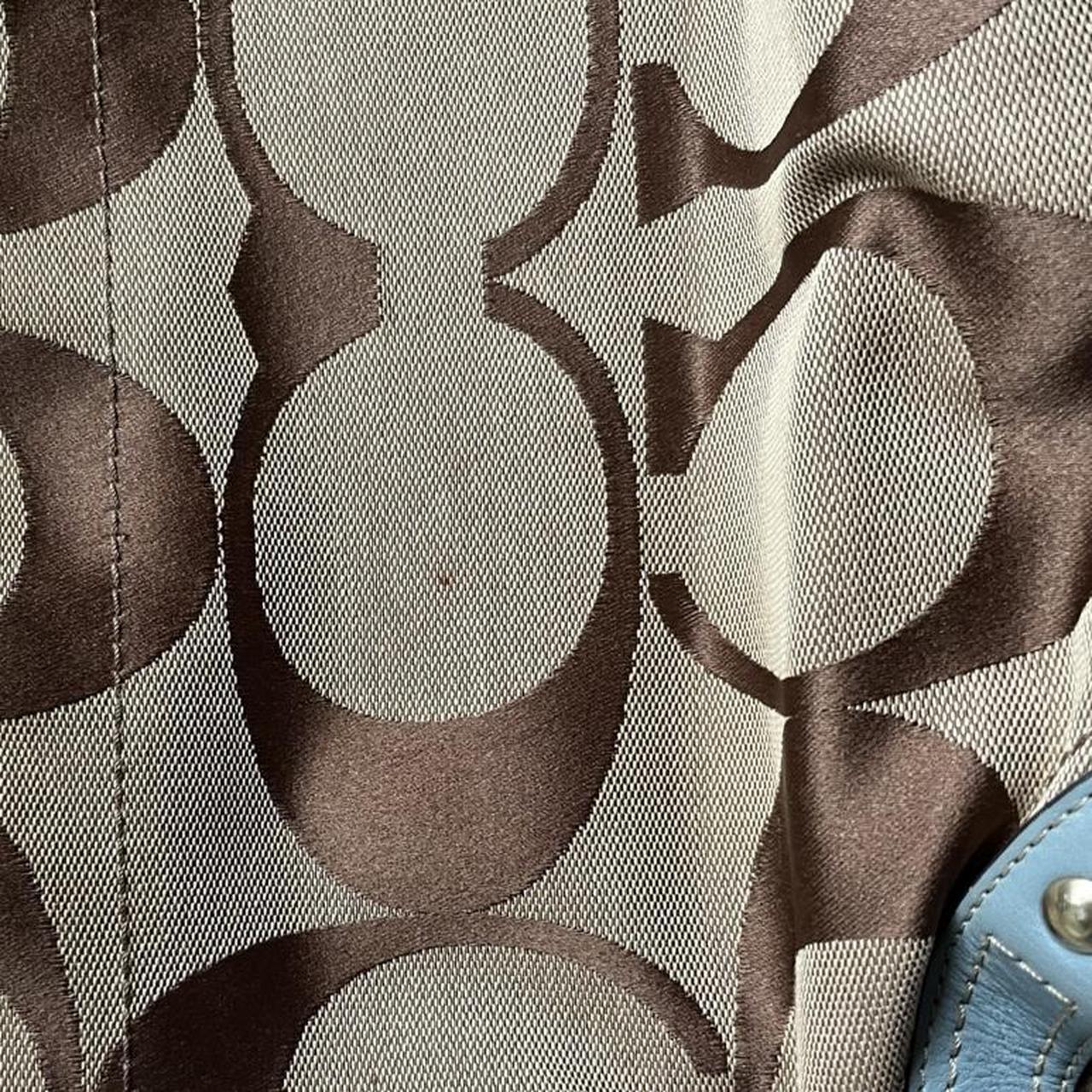 Coach Blue Strap Monogram Bag