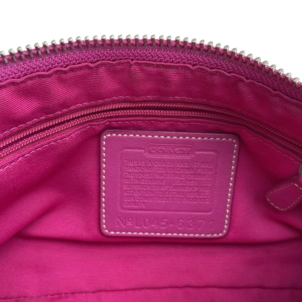 Hot Pink Coach Monogram Shoulder Bag
