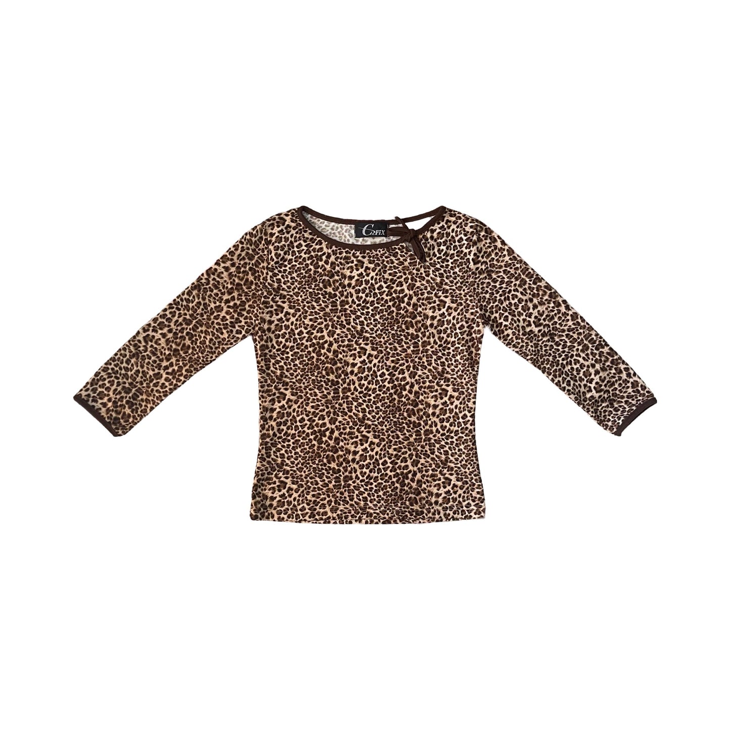 Leopard Print 3/4 Sleeve Top