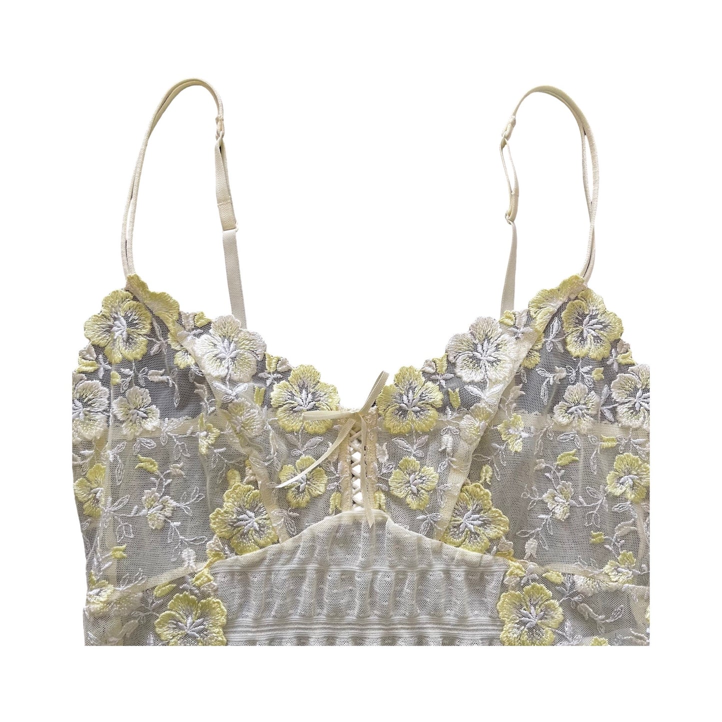 Vintage Floral Lace Mesh Cami