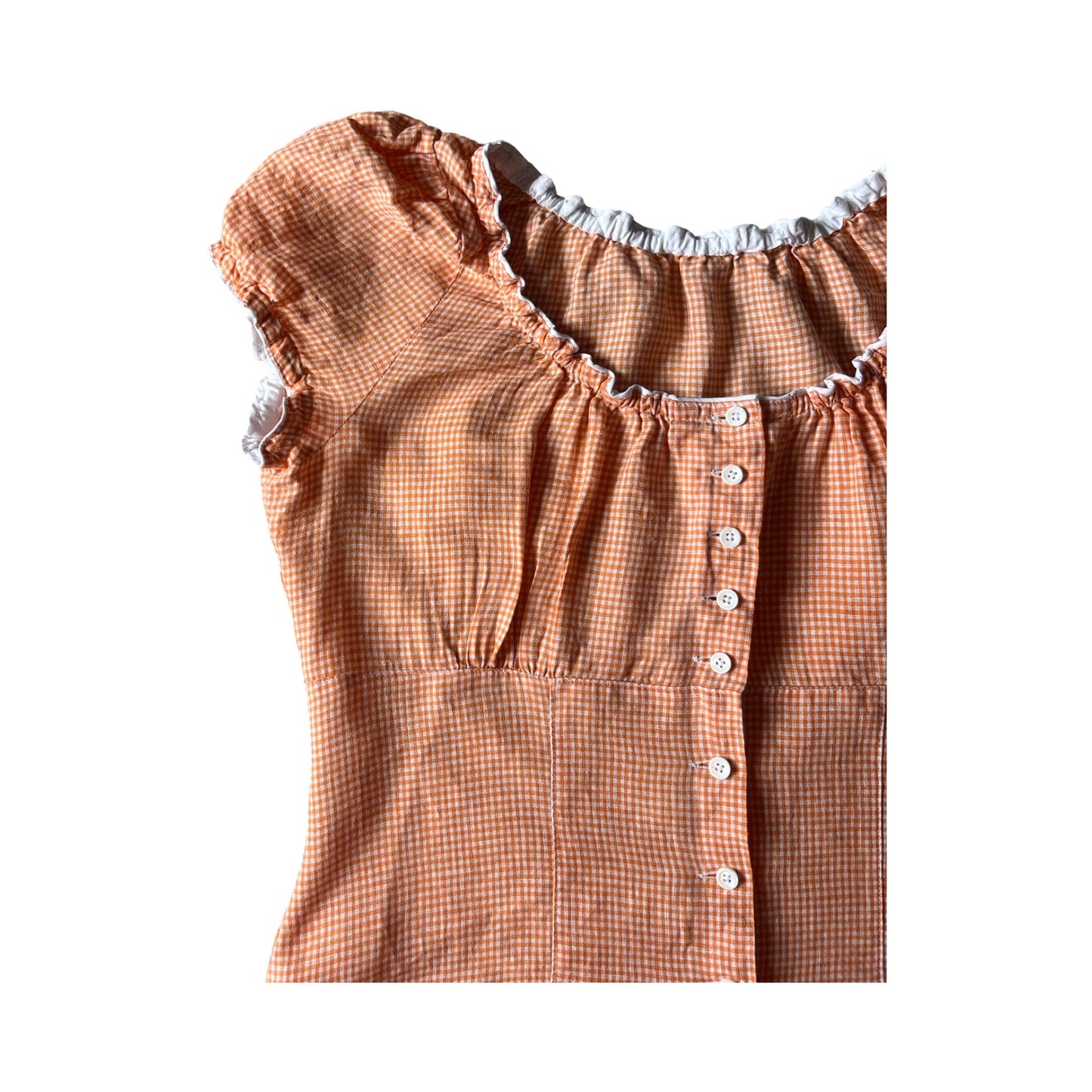 Gingham Milkmaid Blouse