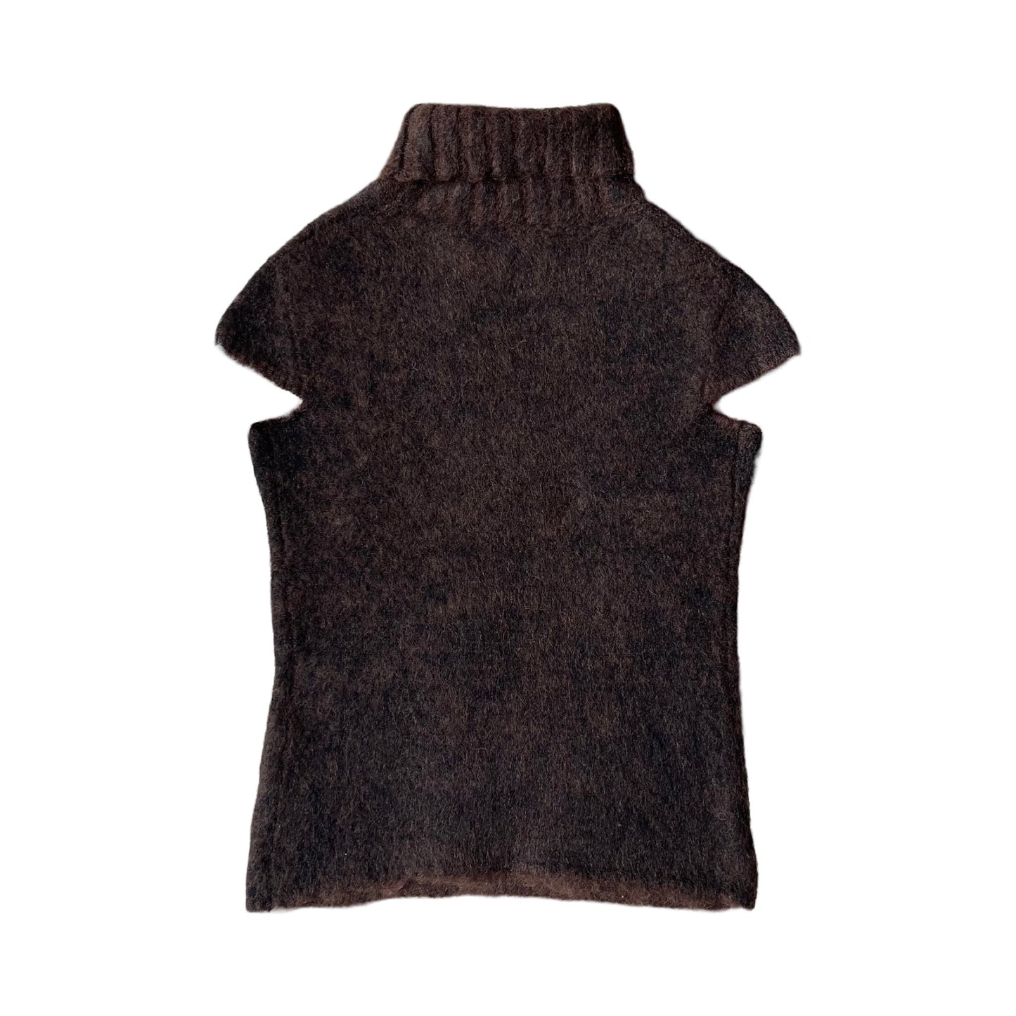 Mohair Short Sleeve Turtle Neck