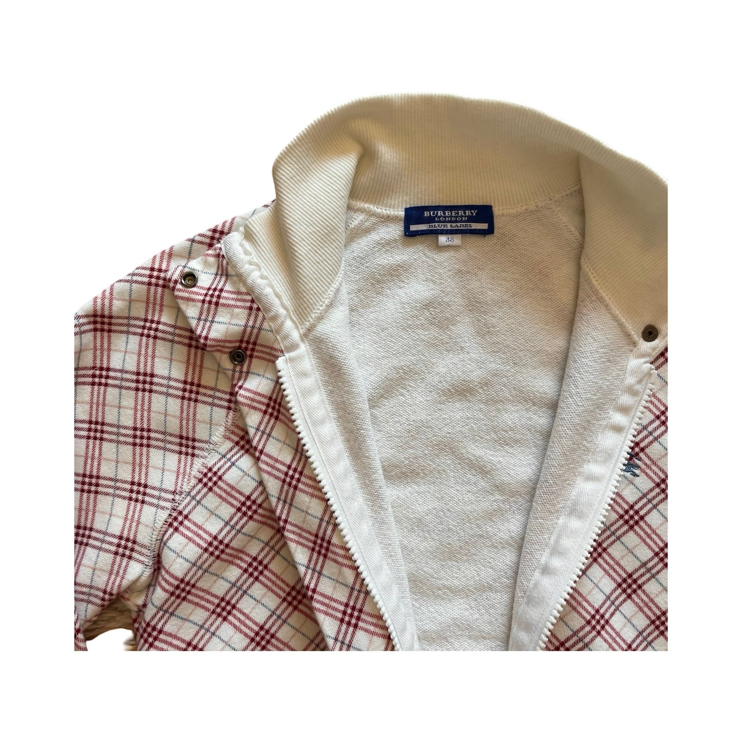 Burberry High Neck Zip Up Jumper