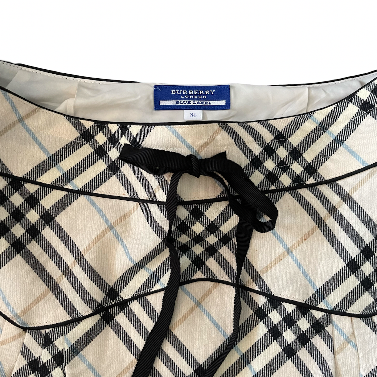 Burberry Blue Label Nova Check Midi Skirt