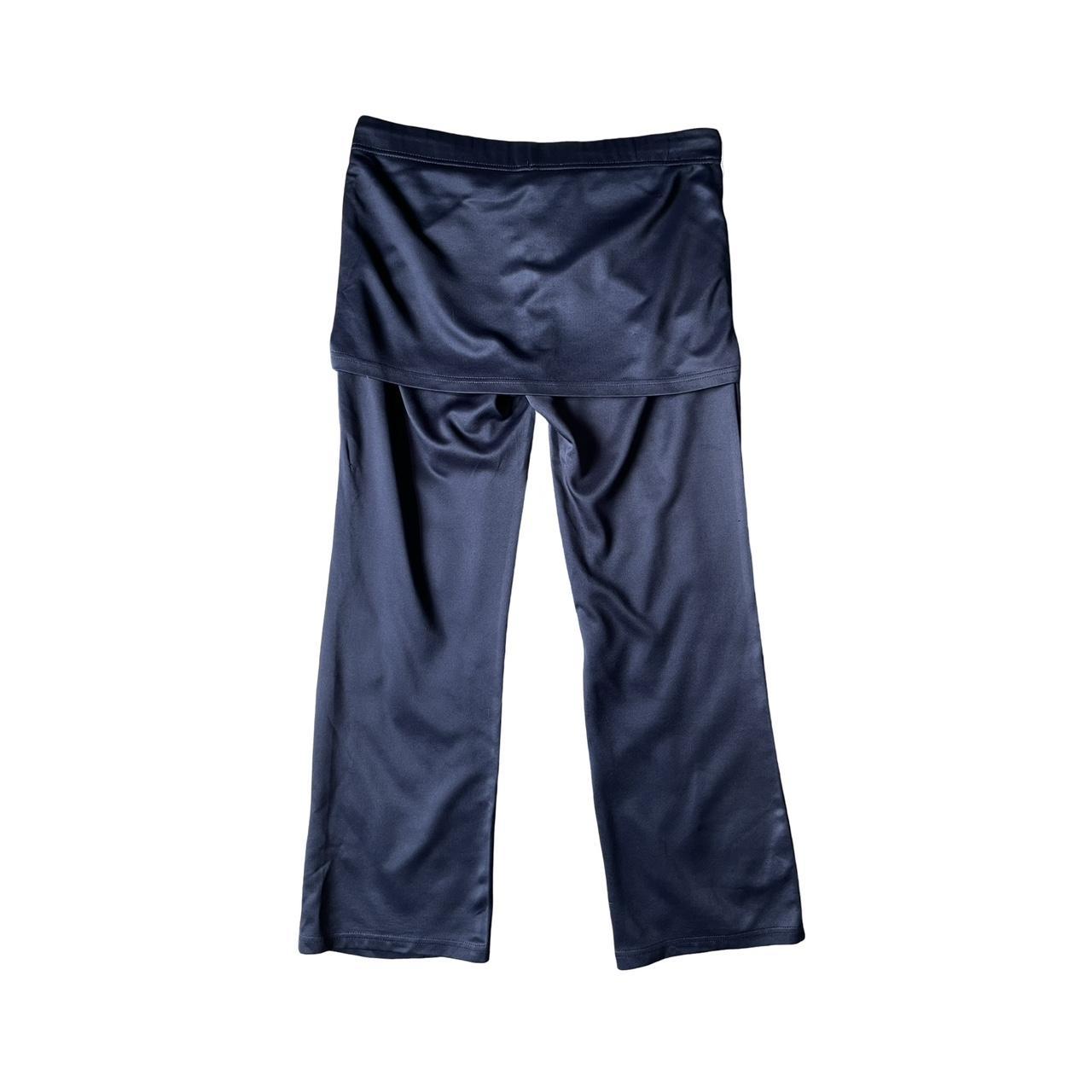 sporty layered skirt over trousers