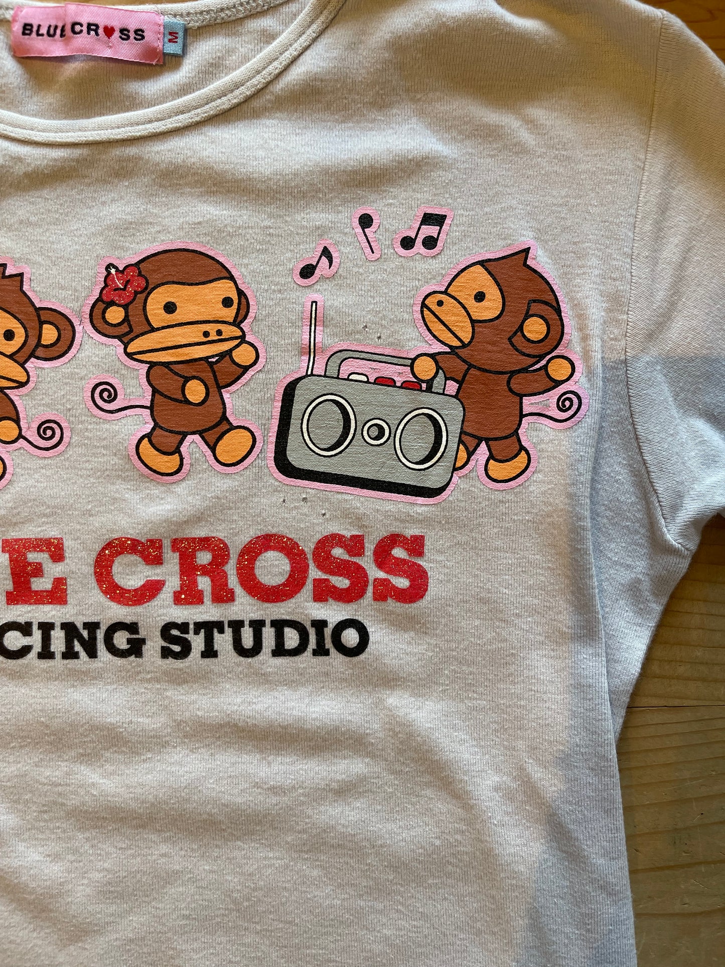 blue cross dance studio graphic tshirt