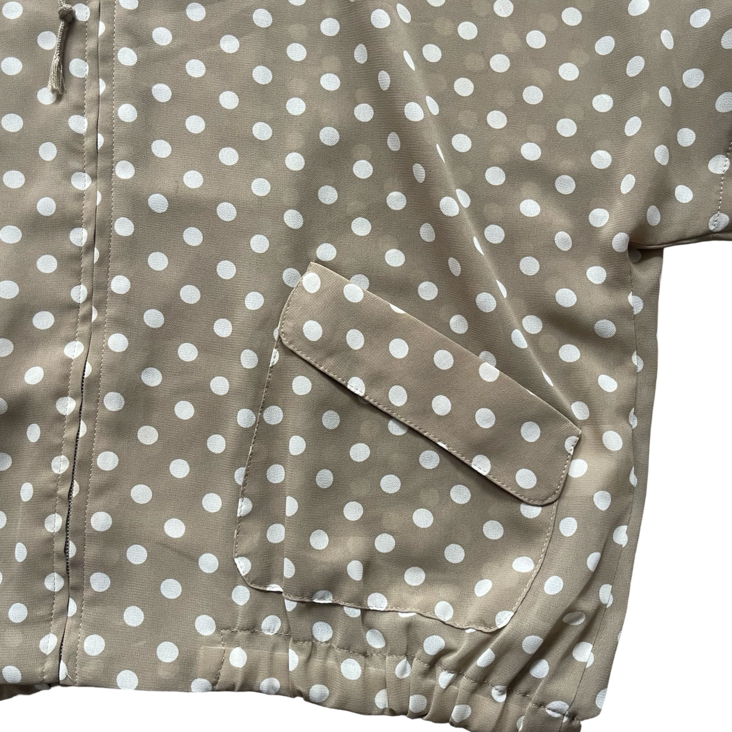 Sheer Polka Dot Hooded Top