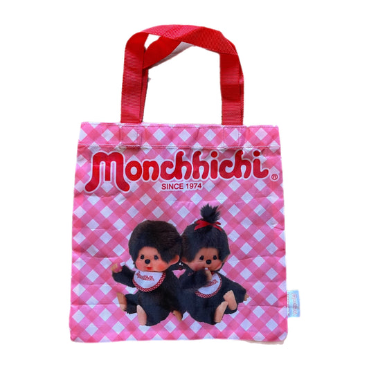 monchichi gingham mini tote bag