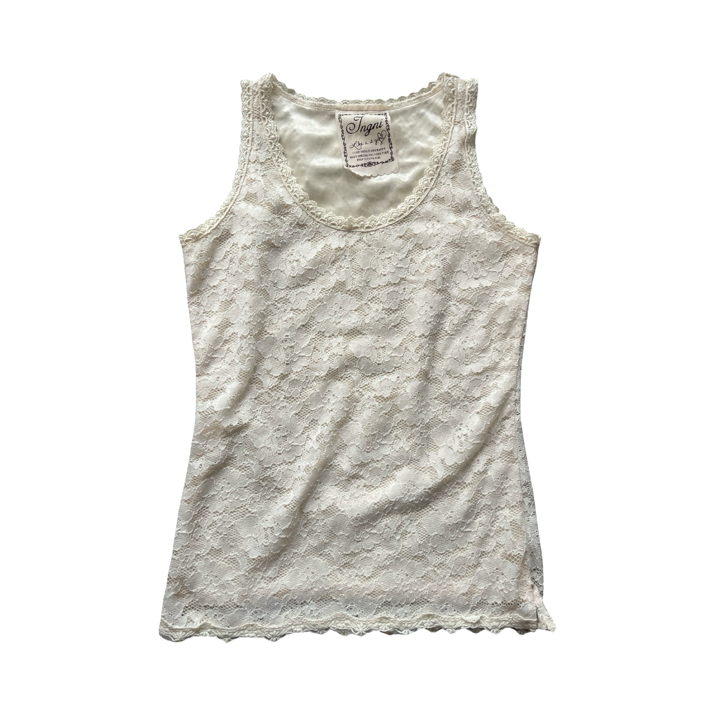 Lace Broderie Vest Top