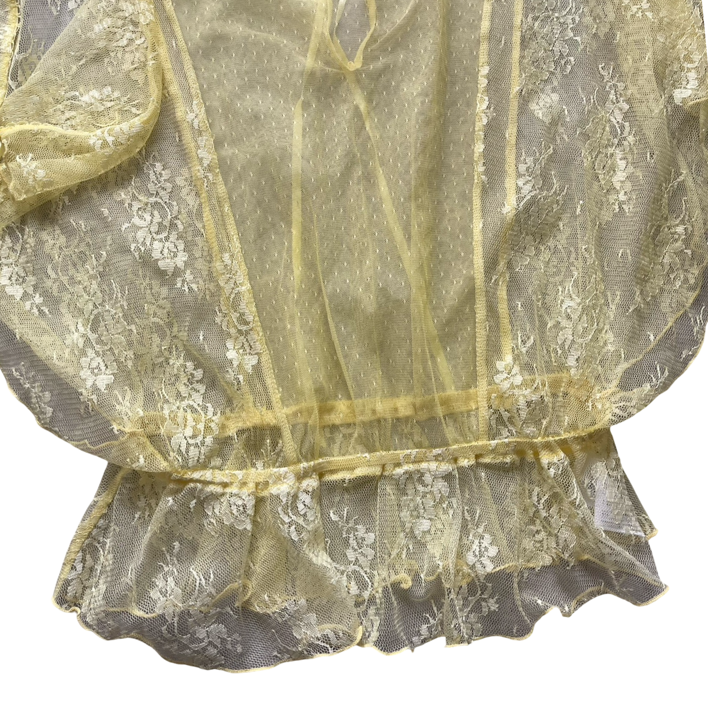 Sheer Lace Cold Shoulder Blouse