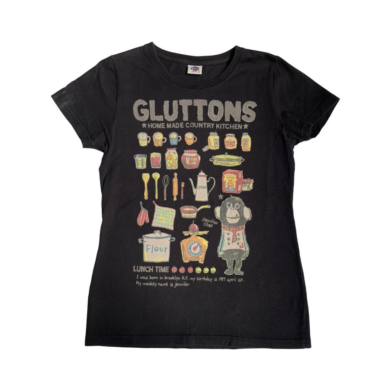 gluttons monkey cooking t shirt