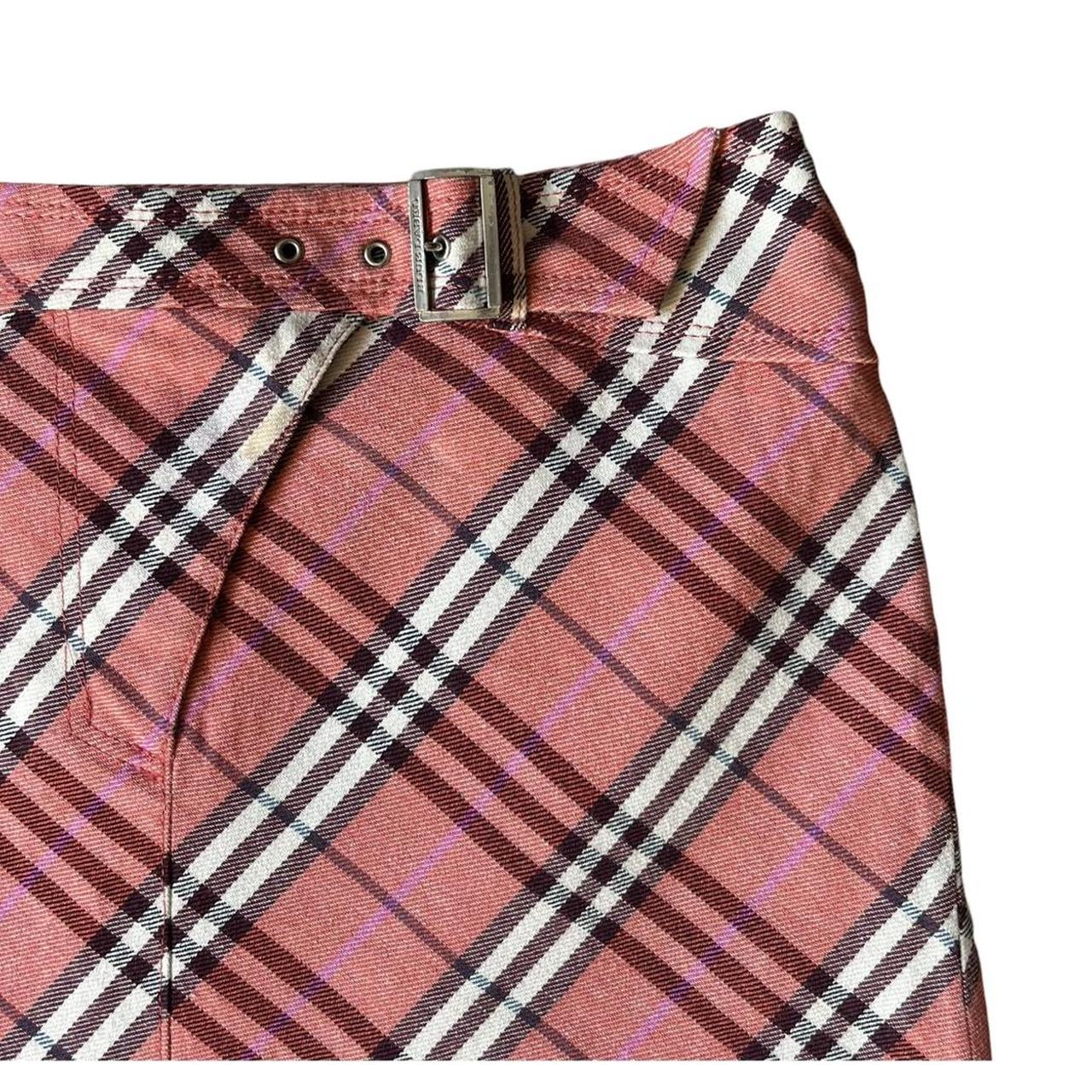 burberry red nova check skirt