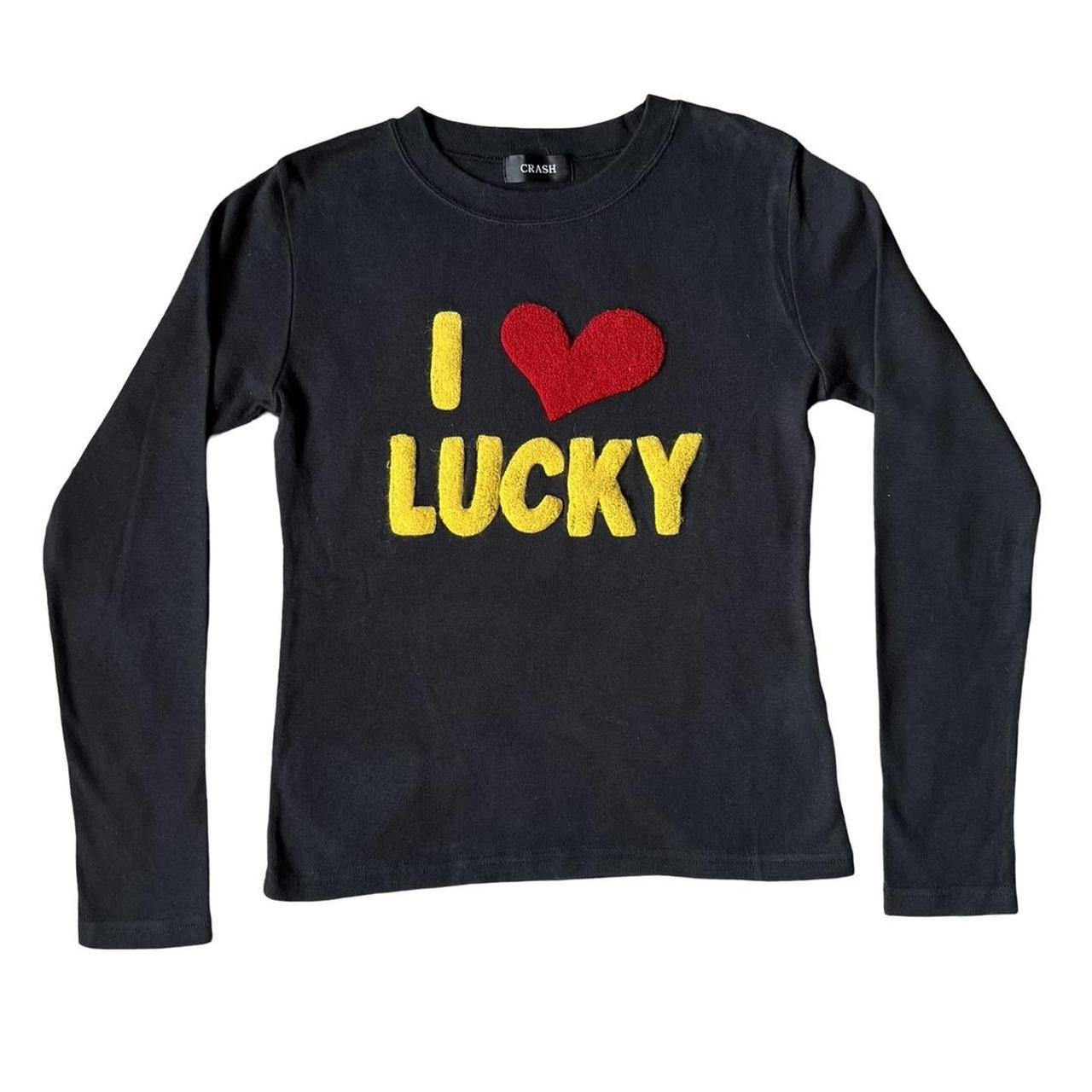 i love lucky graphic longsleeve top