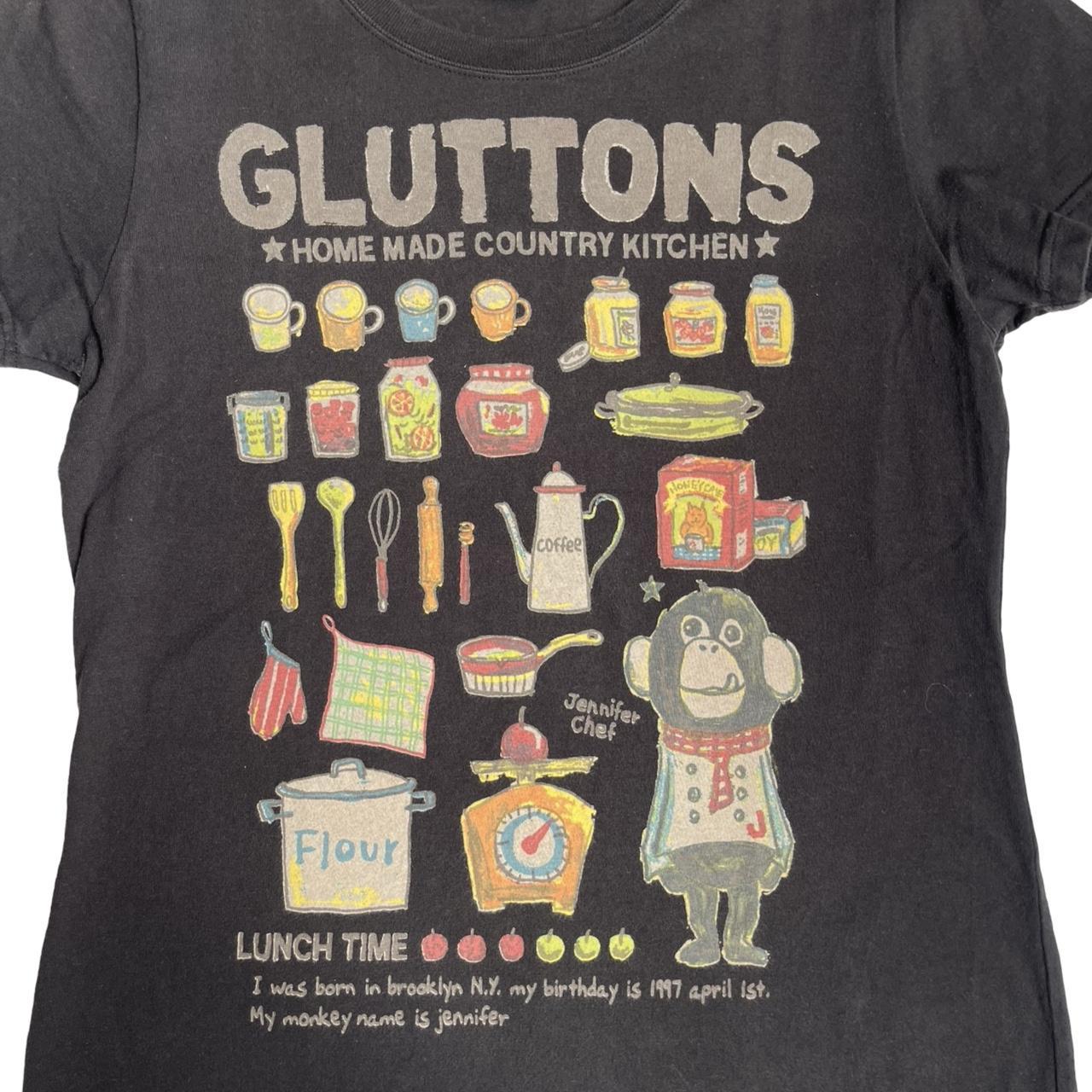 gluttons monkey cooking t shirt