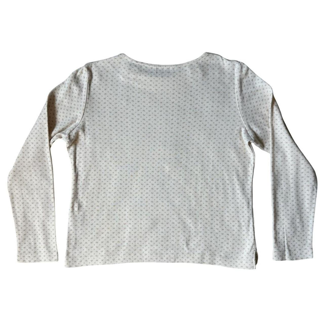 ditsy button longsleeve top