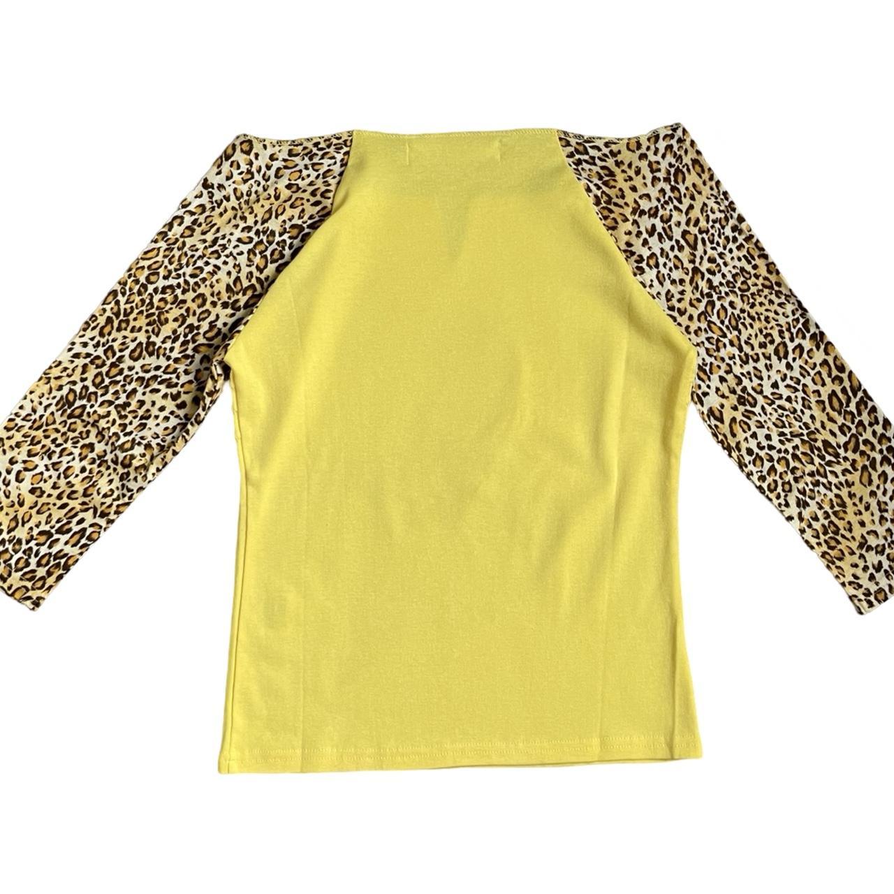 leopard graphic raglan top