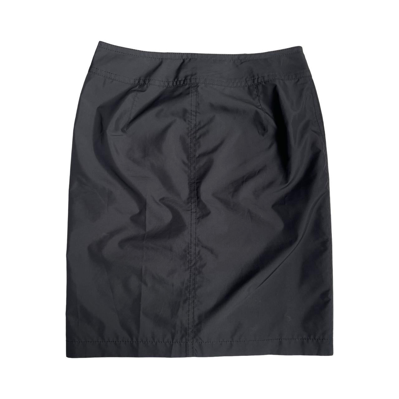 burberry nylon midi skirt