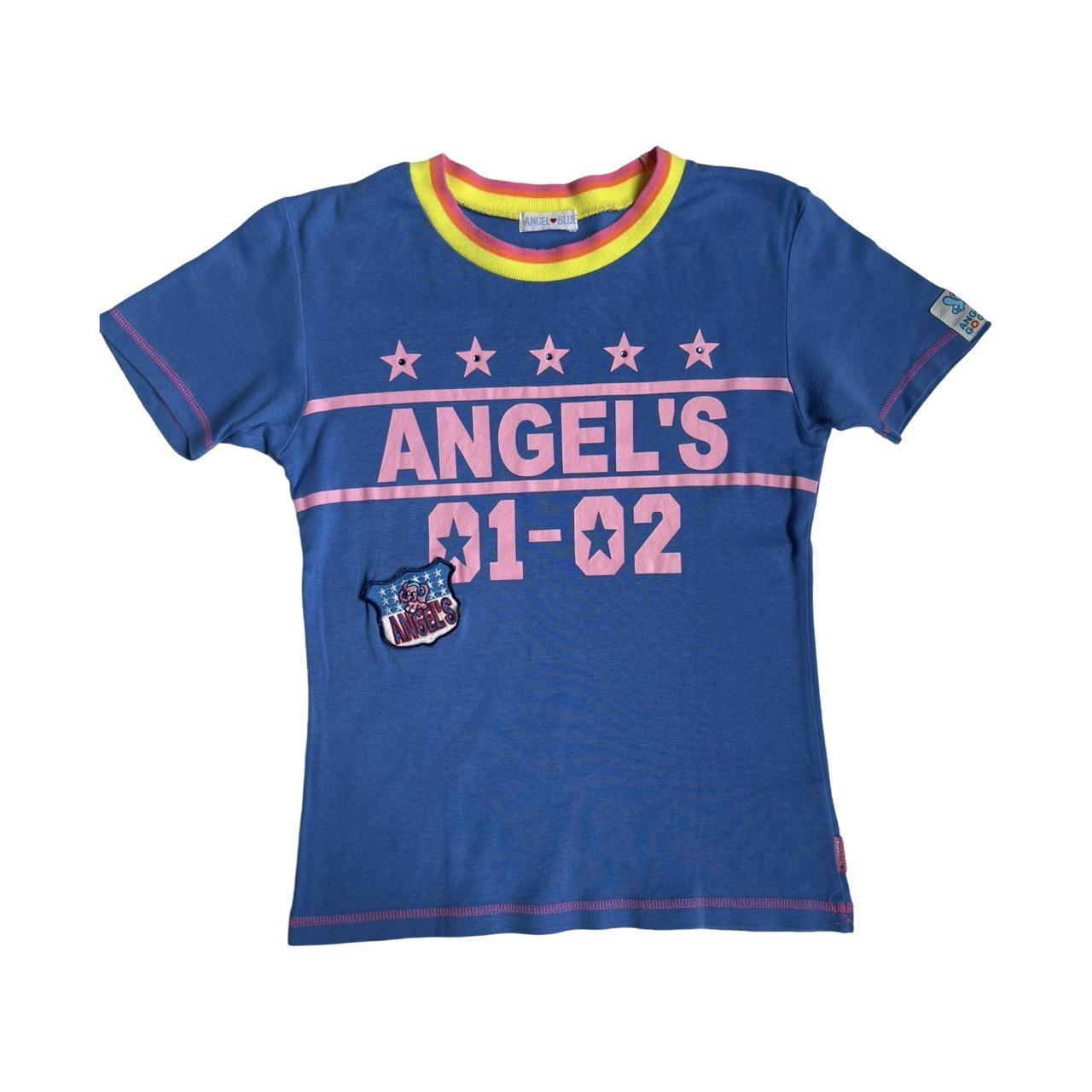 angel blue slogan baby tee