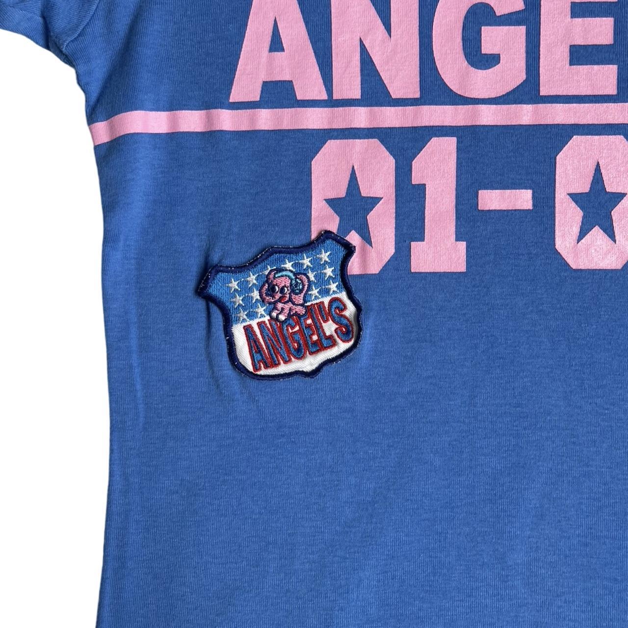 angel blue slogan baby tee