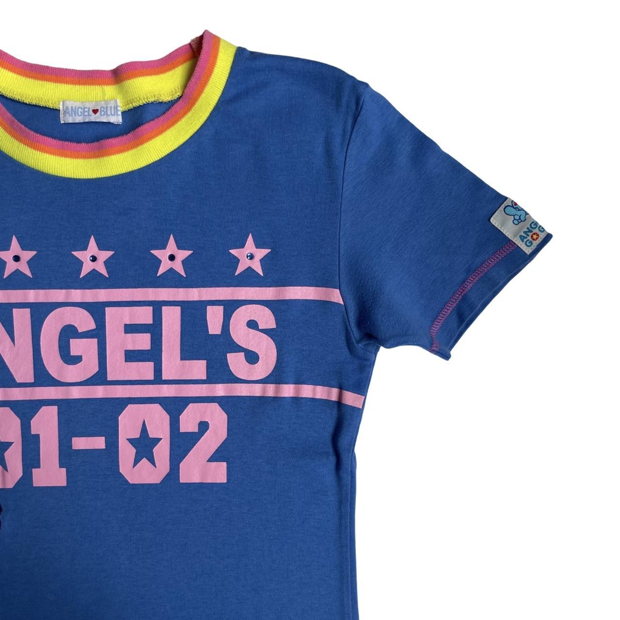 angel blue slogan baby tee