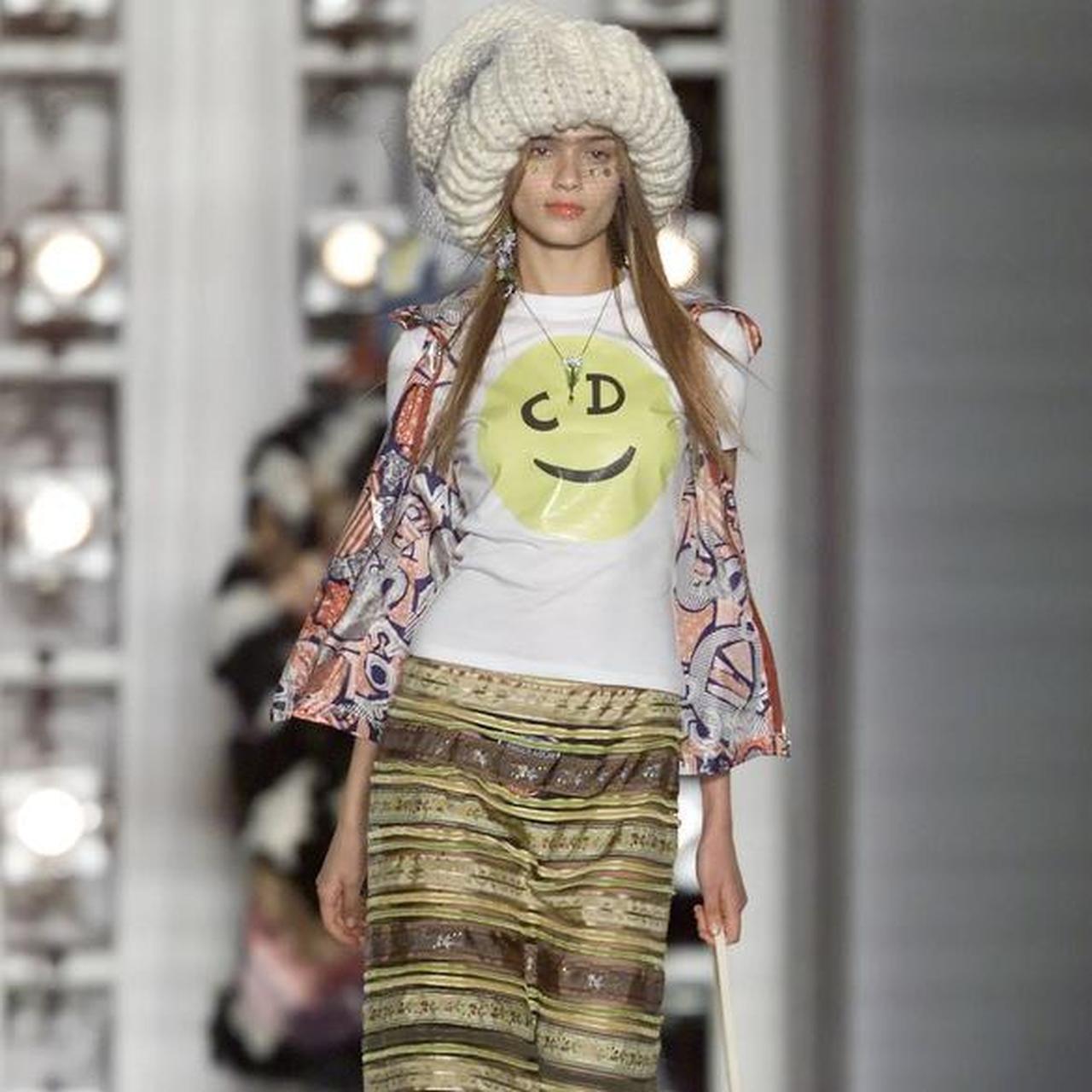 galliano for dior 2001 smiley t shirt