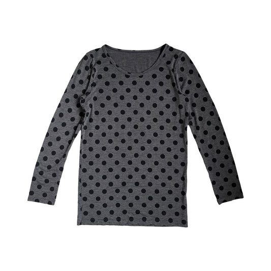 grey & black polka dot longsleeve