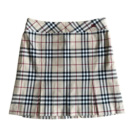 burberry blue label nova check mini skirt