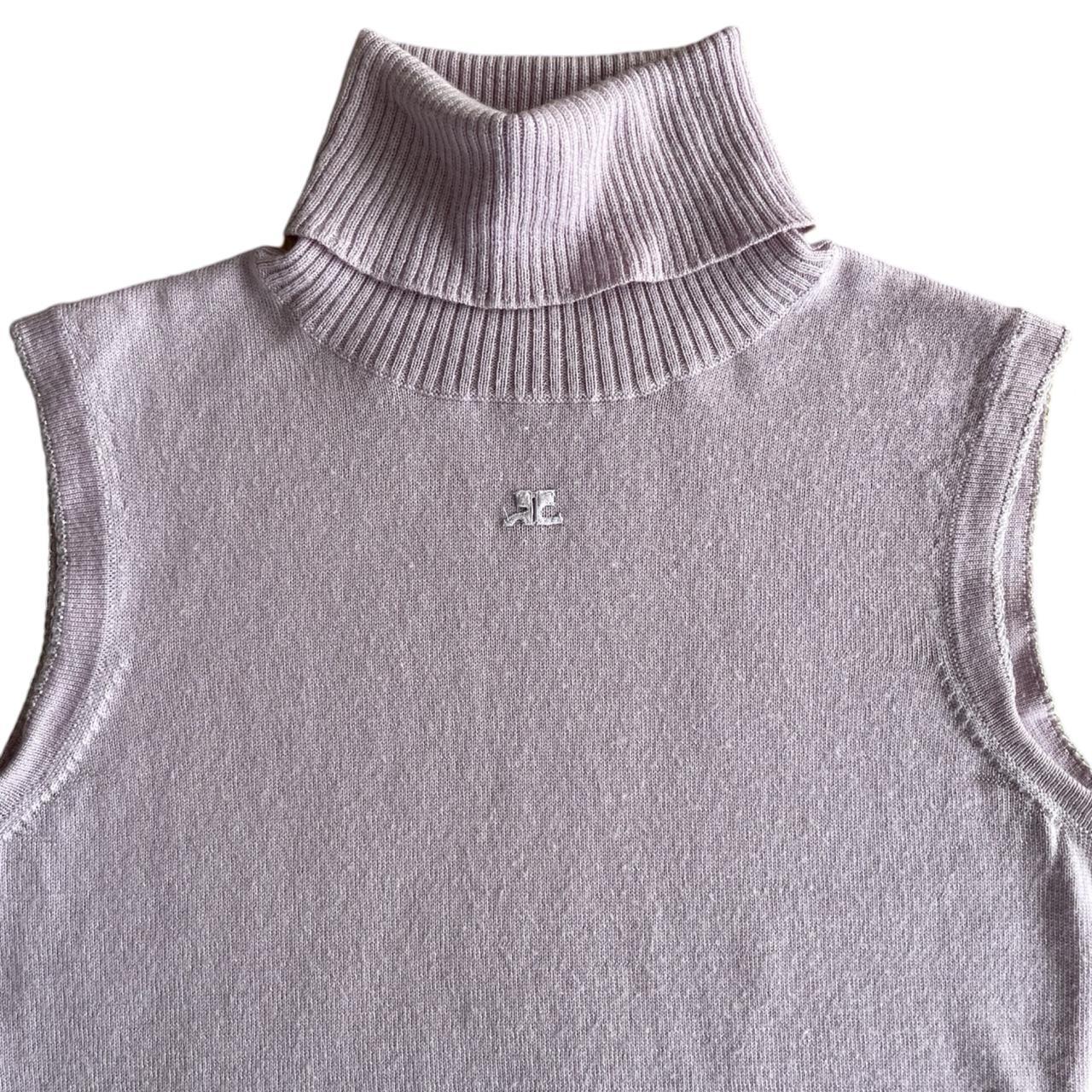 courrèges lilac turtleneck sweater vest