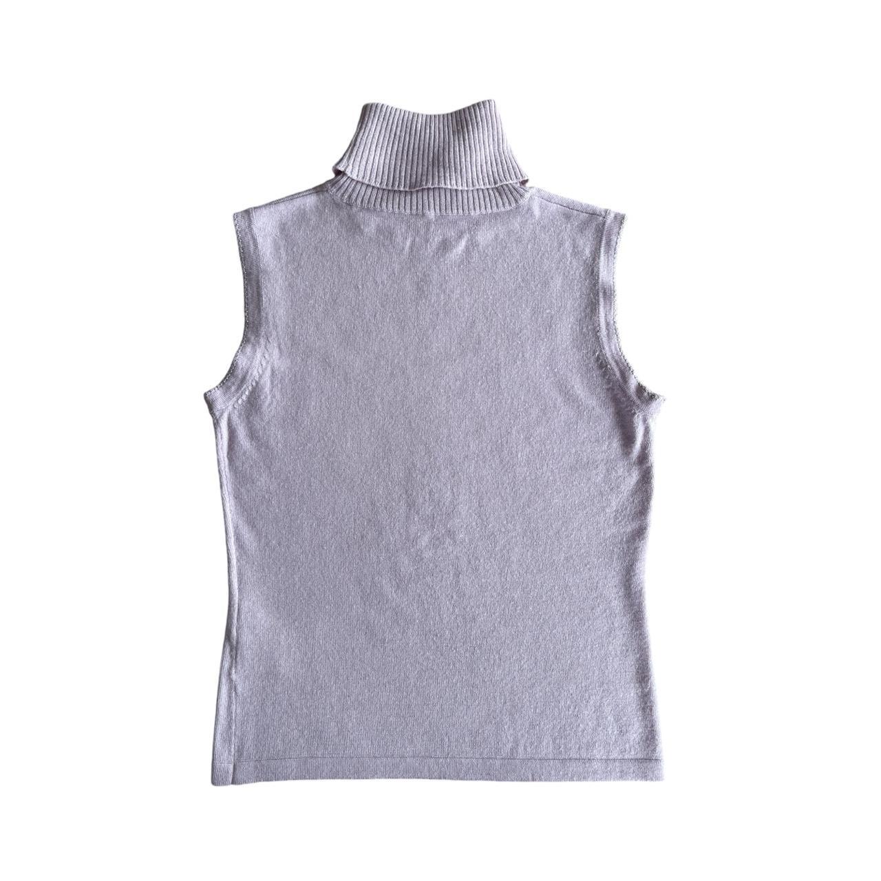 courrèges lilac turtleneck sweater vest