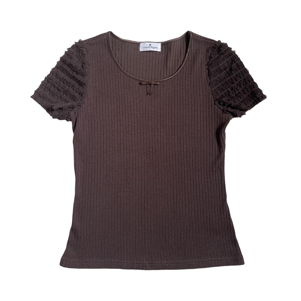 courrèges ruffle sleeve top