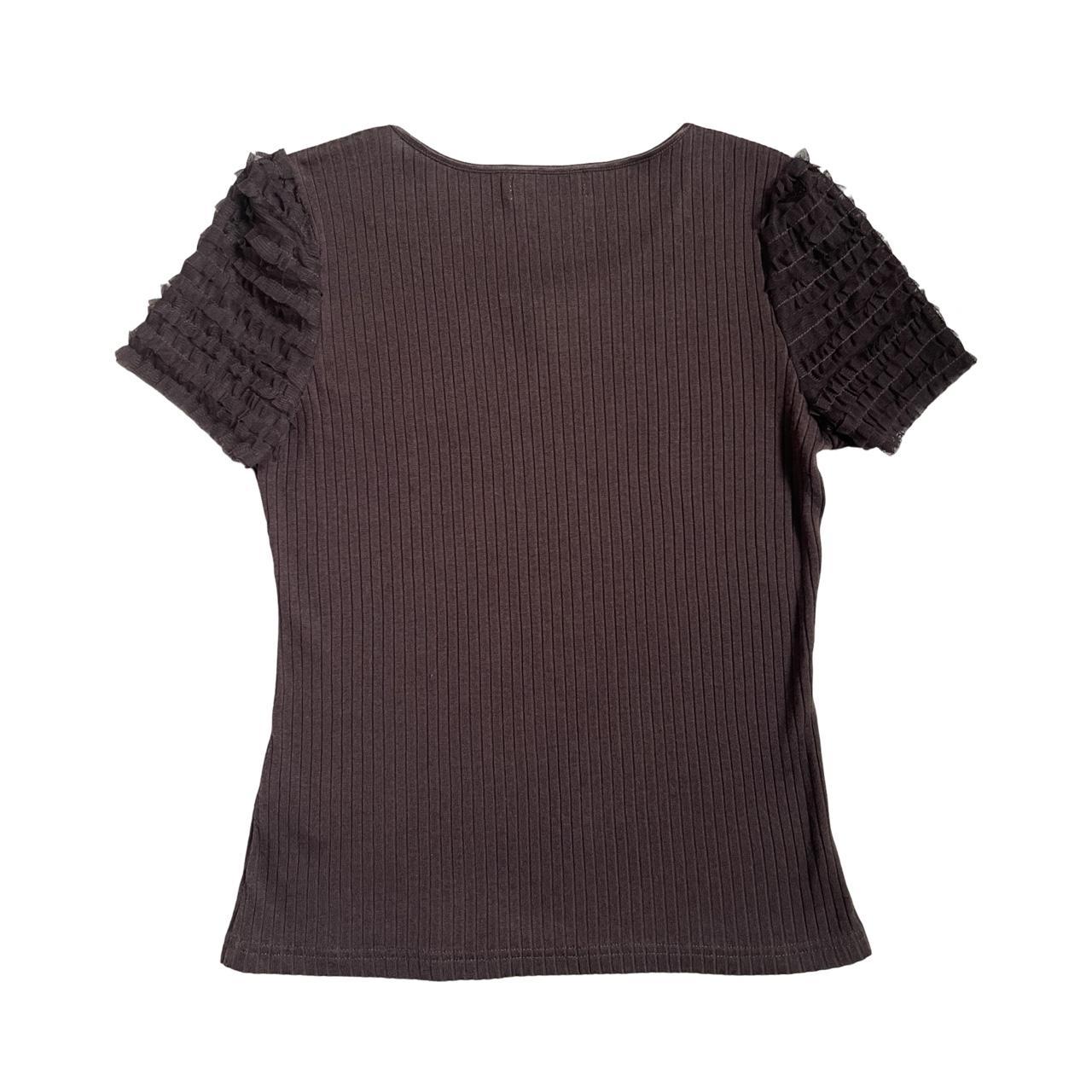 courrèges ruffle sleeve top