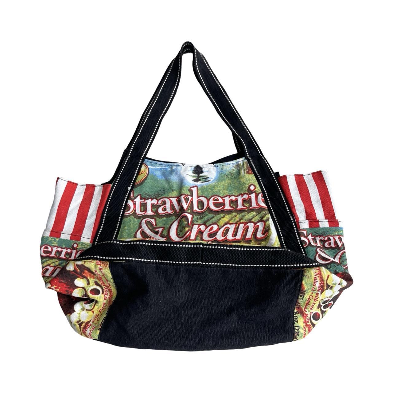 strawberries graphic tote bag