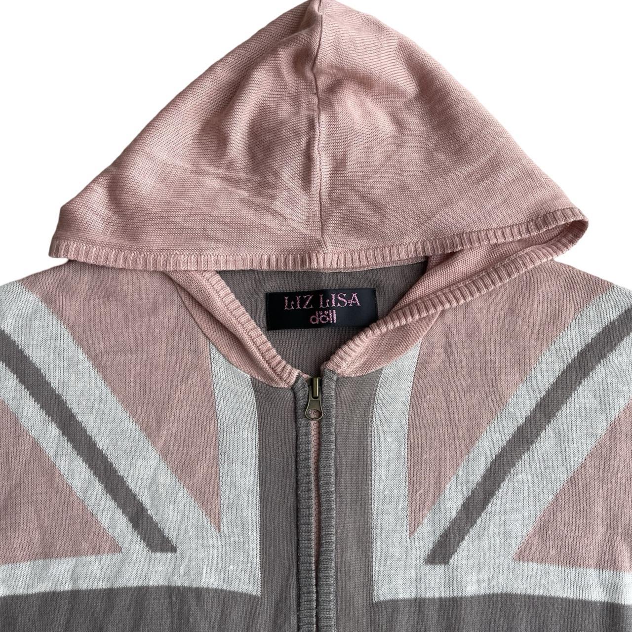 liz lisa union jack knit hoodie