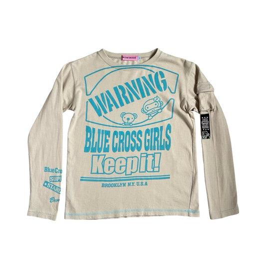 blue cross graphic longsleeve top