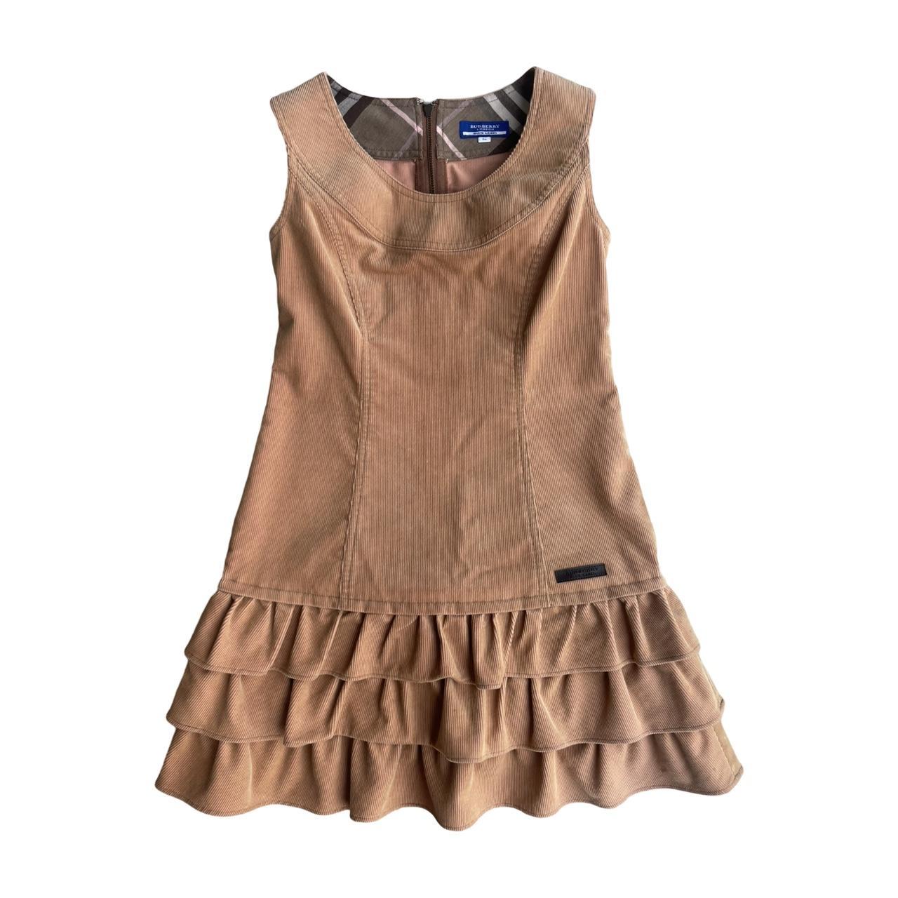 burberry cord ruffle mini dress