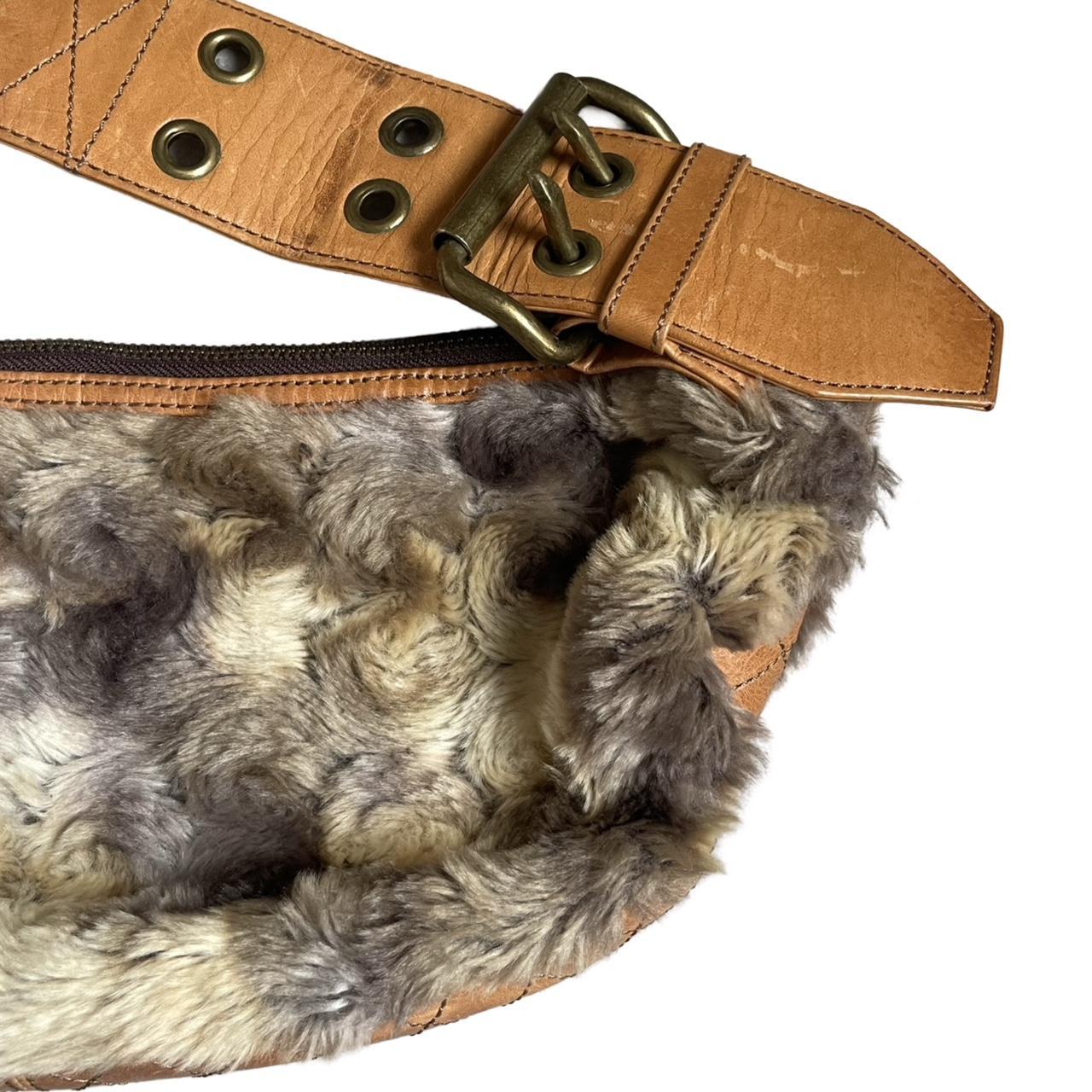 faux fur shoulder bag