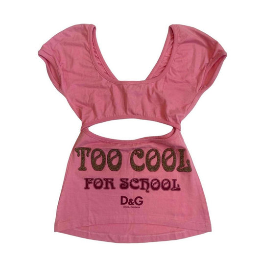 dolce & gabbana 'too cool for school' cut out top