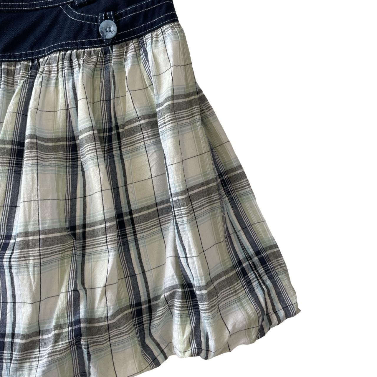 checked bubble skirt