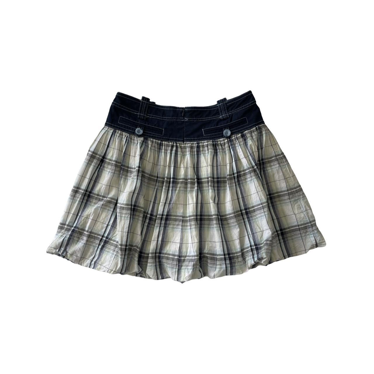 checked bubble skirt