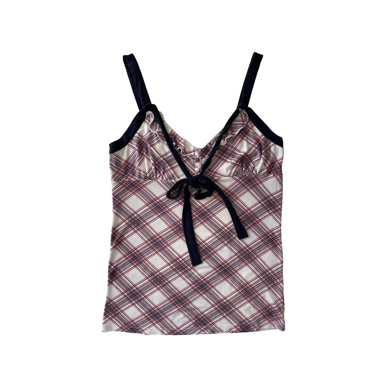 checked cami / halter neck top