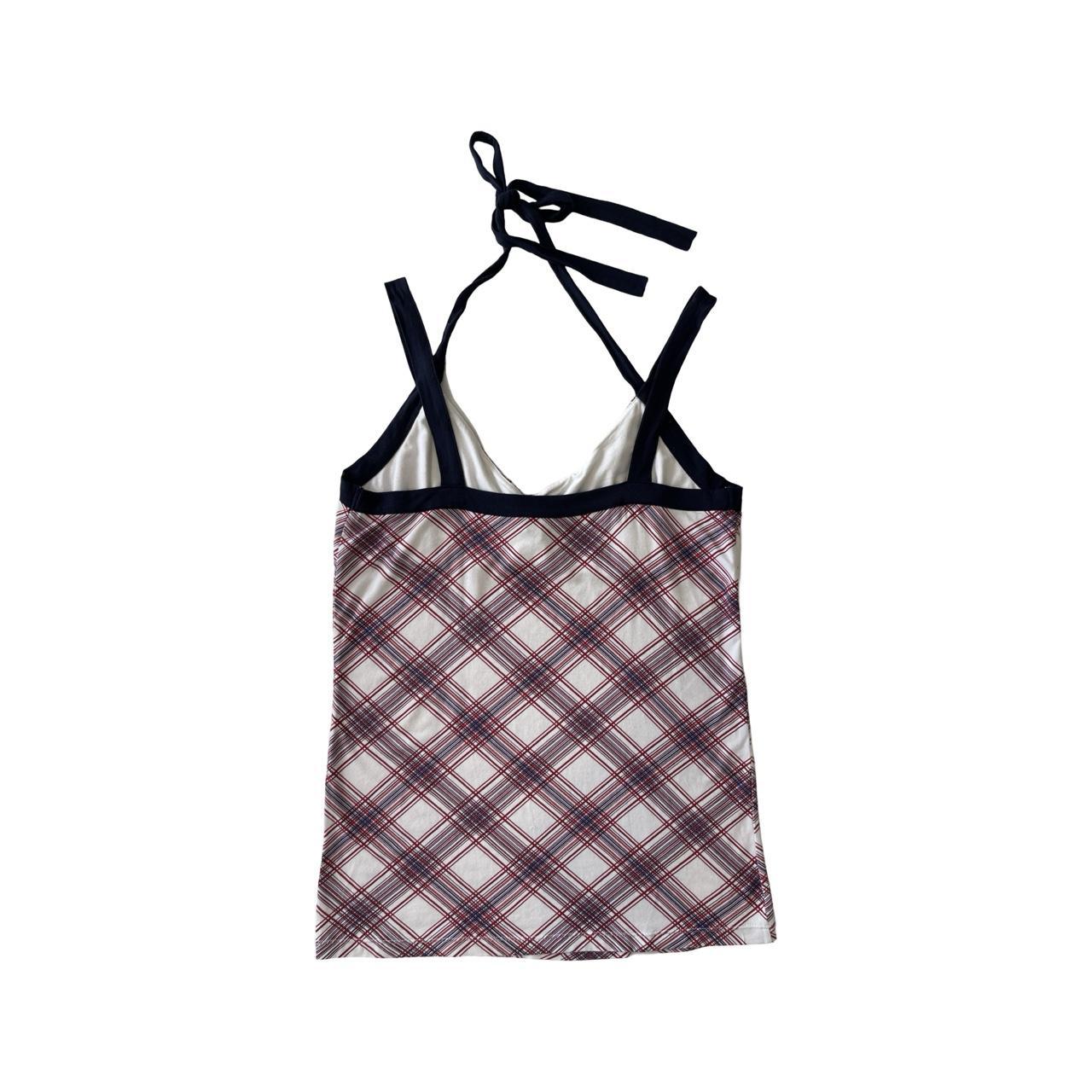 checked cami / halter neck top