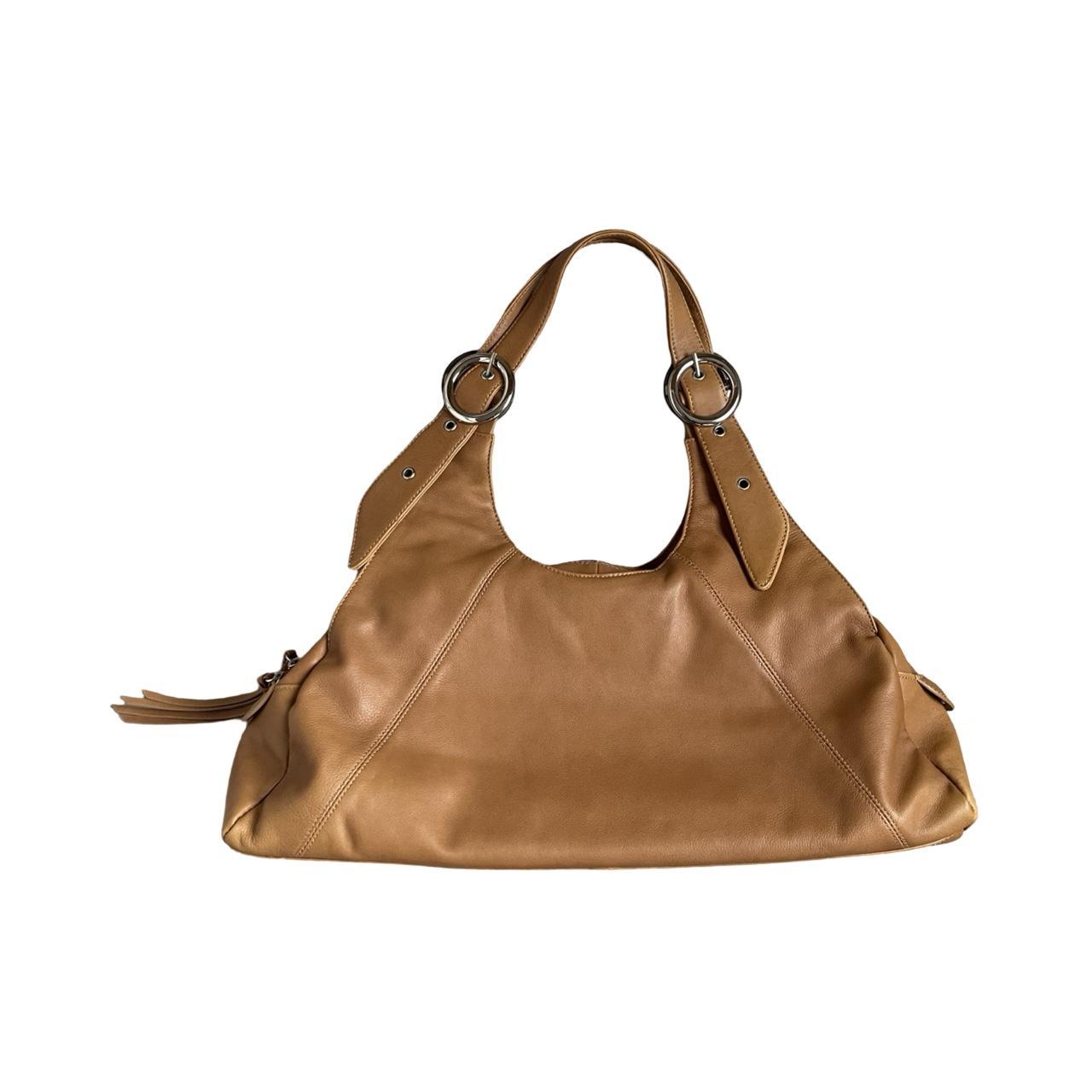 tan leather shoulder bag