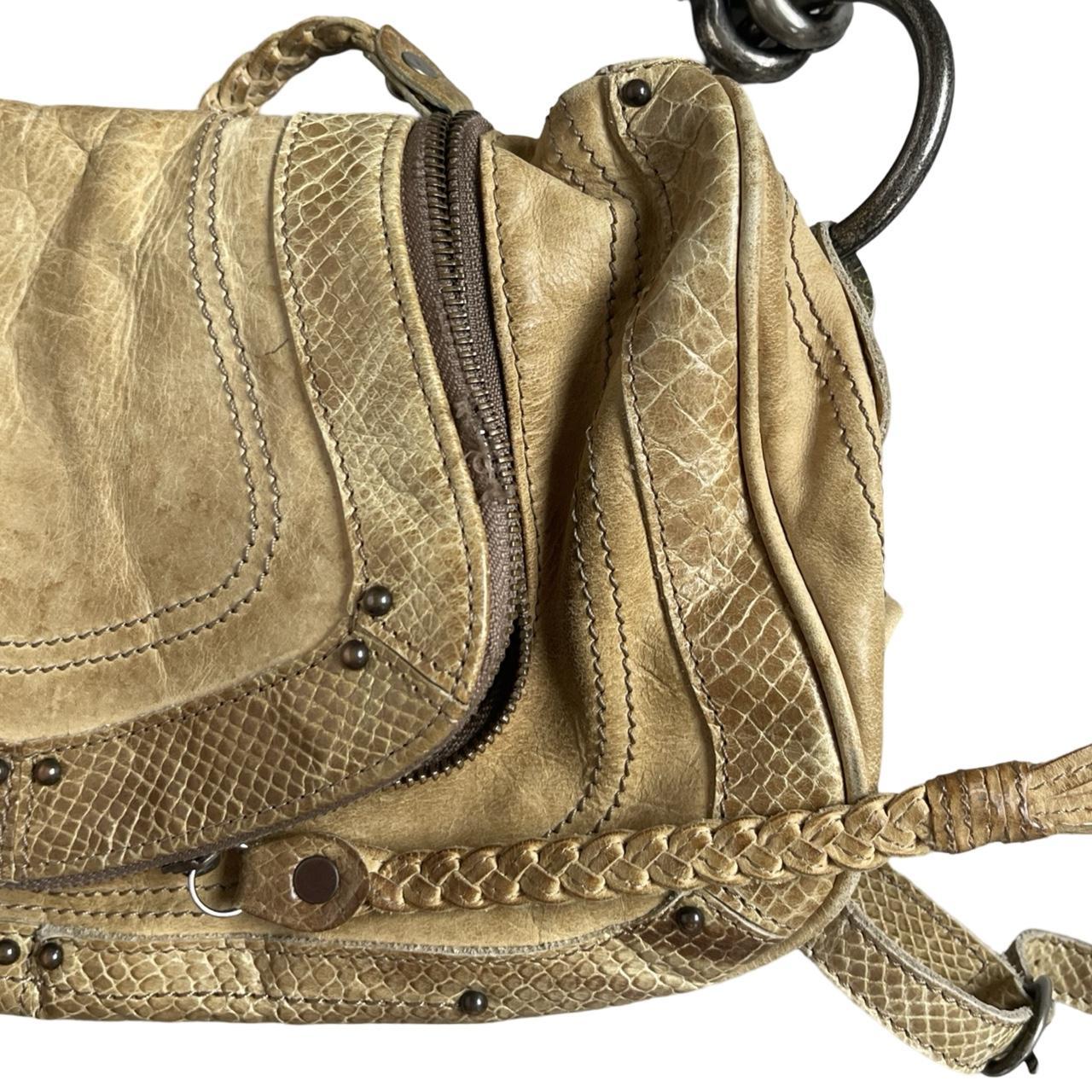 tan snake bag