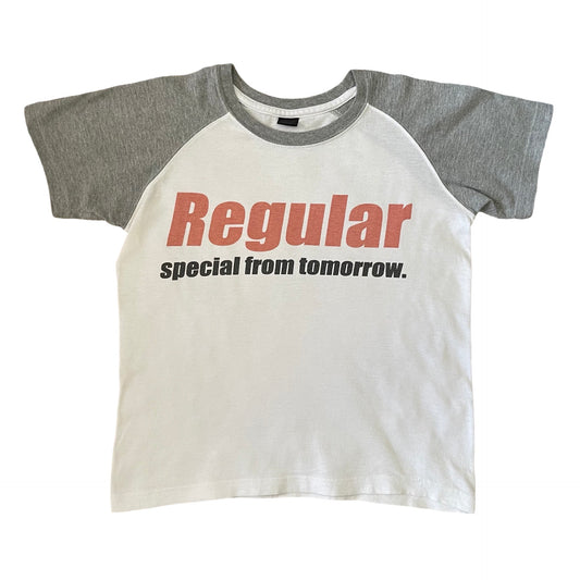 "regular" slogan graphic raglan t shirt