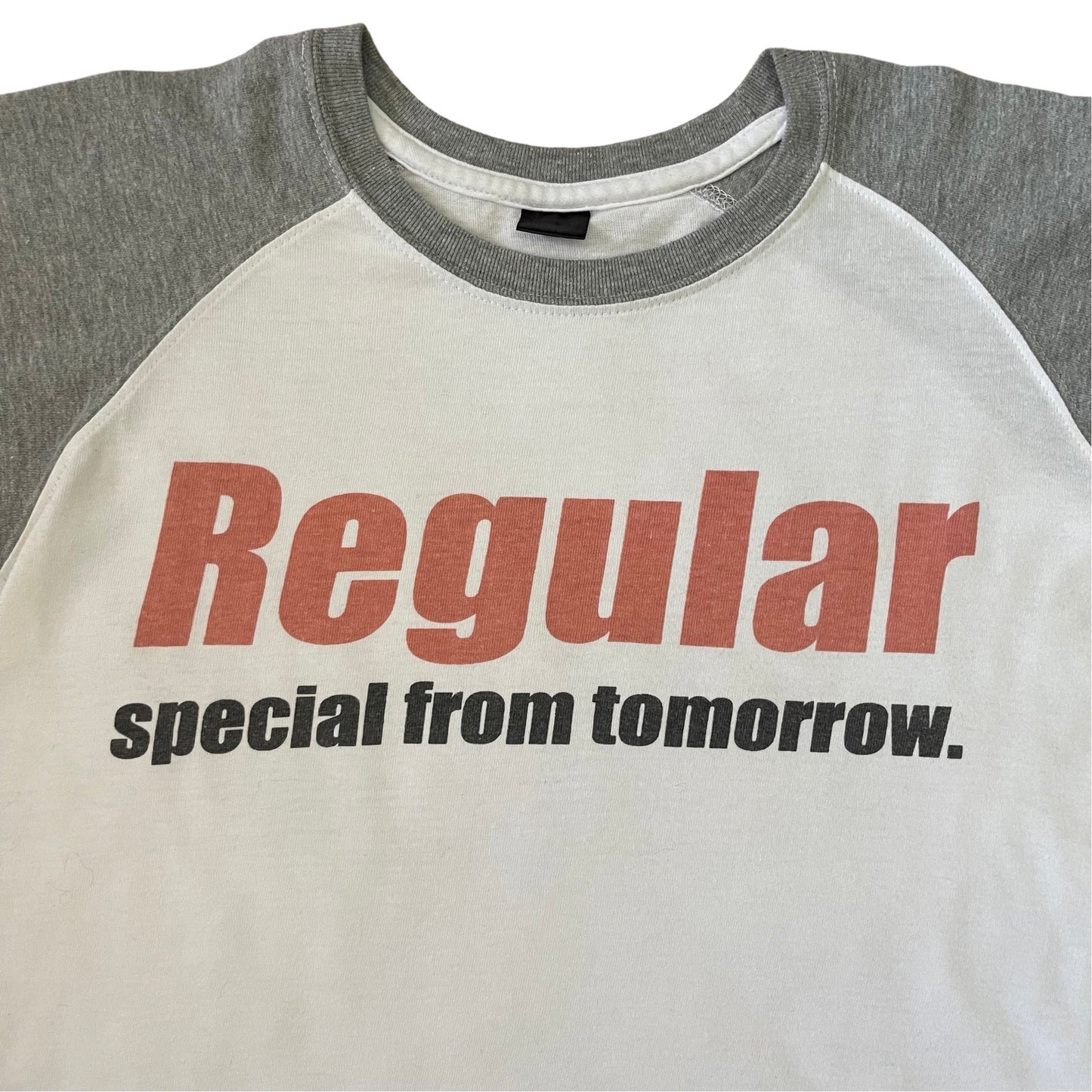 "regular" slogan graphic raglan t shirt