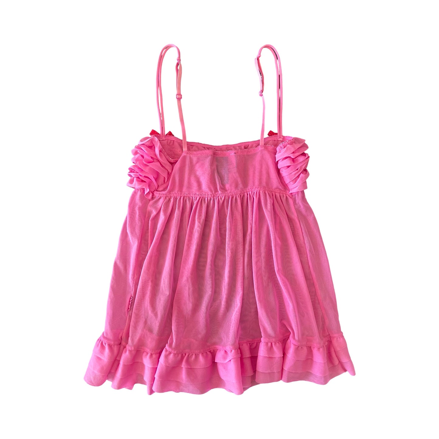 frill babydoll lace bow cami