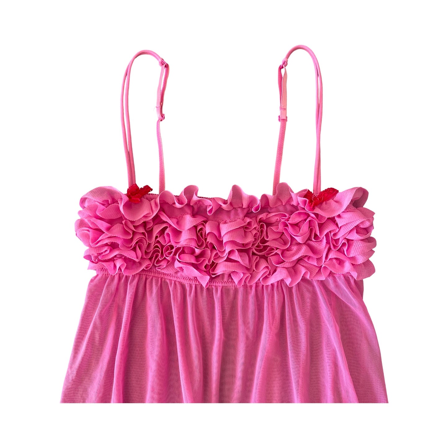 frill babydoll lace bow cami