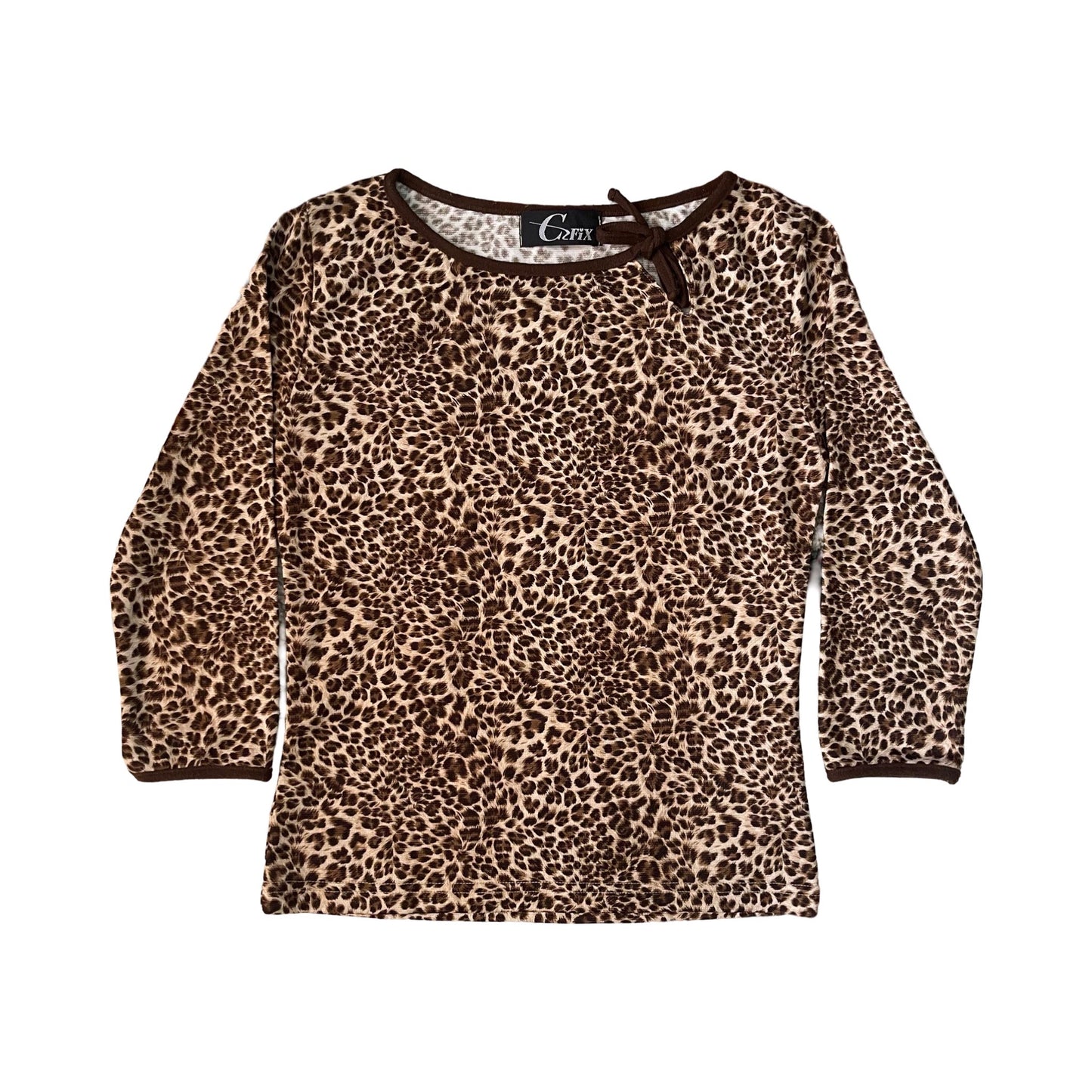 leopard print 3/4 sleeve