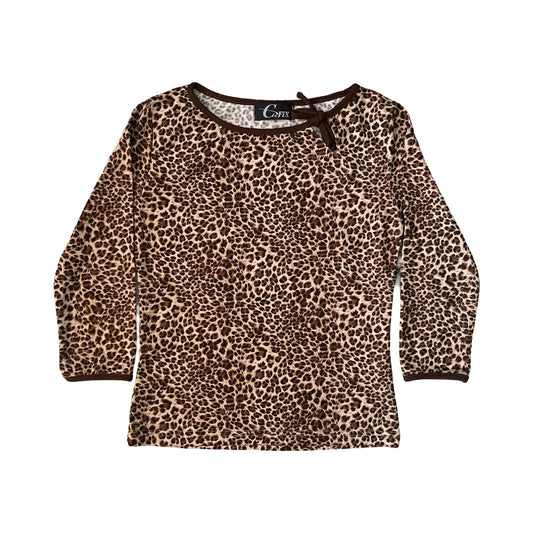 leopard print 3/4 sleeve